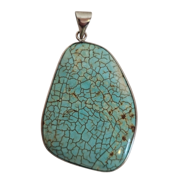 Vintage Jewelry - Vintage Turquoise Large Pendent Southwestern